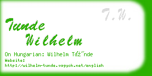 tunde wilhelm business card